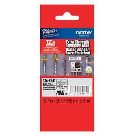 Label/Ribbon Cartridge, Silver, 3/4 in W