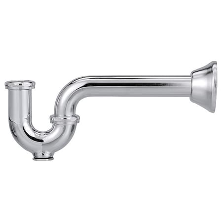 Kitchen P-Trap, 1-1/4" Pipe Dia., Cast Brass