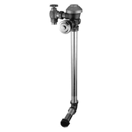Toilet Manual Flush Valve, 1.6 gpf gpf, Rough Brass, 1 1/2 in, 1 1/2 in Spud Coupling