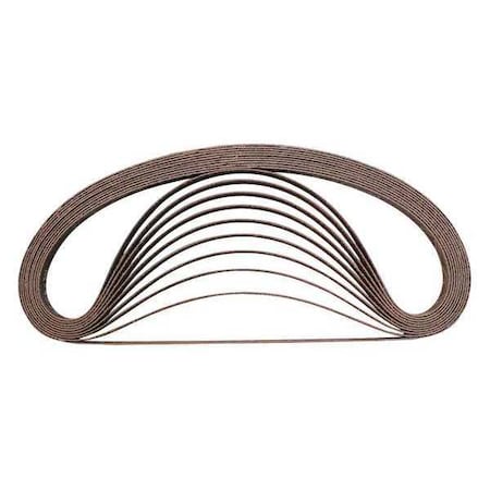 Abrasive Belt,1/2"x21",80Grit,9032,PK10, 1/2" W, 21" L, 80 Grit