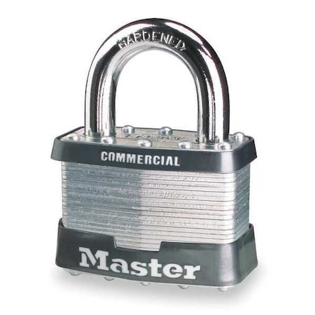 Padlock, Keyed Alike, Standard Shackle, Rectangular Steel Body, Steel Shackle, 5/8 in W
