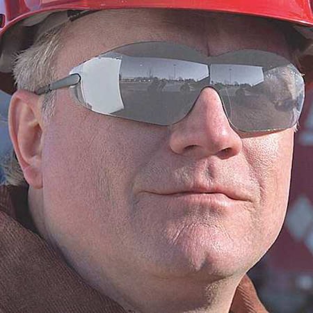 S22, Safety Glasses, Duramass Hard Coat, Metal Lens, Chrome Metal Frame, Frameless