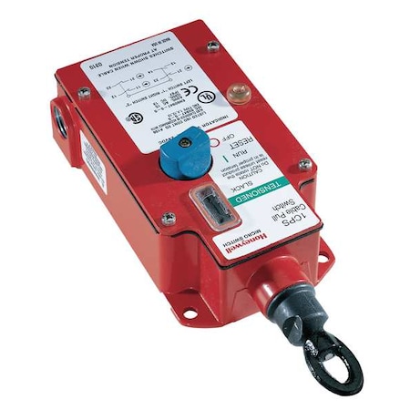 Cable Pull Safety Switch Single Head 2NO/2NC 1/2NPT