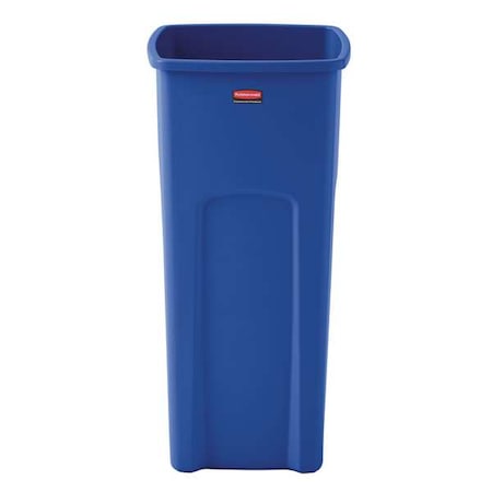 23 gal Square Recycling Bin, Open Top, Bronze Vein/Satin Brass, Plastic, 1 Openings