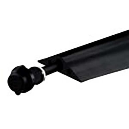 Cable Protector, 1-7/8 in H, 5 ft L, 6 in W, 1 Channel, Rubber, Black
