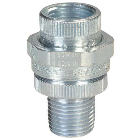 Rigid Union, 3/4 in, Threaded, Aluminum, Plain, Silver