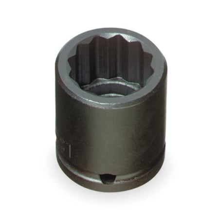 1/2 in Drive Impact Socket 1 1/2 in Size 12 pt Standard Depth, Black Oxide