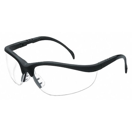 Klondike (KD1), Safety Glasses, Anti-Fog, Clear Lens, Black Frame, Half Frame