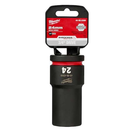 24mm SHOCKWAVE Impact Duty 3/4 in. Drive Deep Well 6 Point Impact Socket