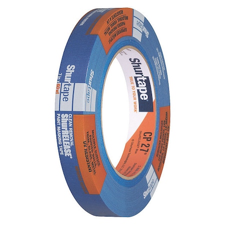 Painter's Tape, Blue, 18 mm W, 55 m L, 5.3 mil Thick, CP 027
