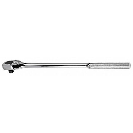 1/2" Drive 24 Geared Teeth Pear Head Style Hand Ratchet, 16" L, Full Polish Finish