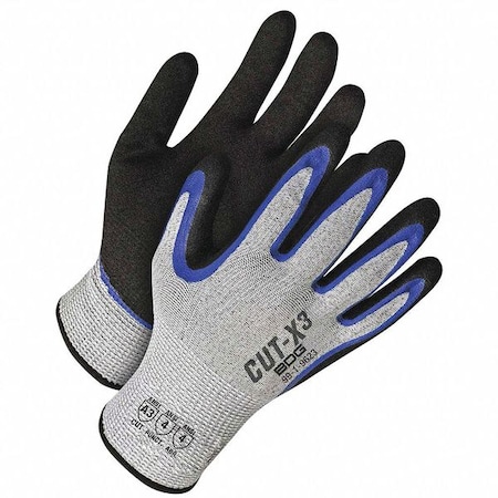 Cut-Resistant Coated Gloves, Cut Level A3 ,Nitrile ,Sandy ,S 1 PR