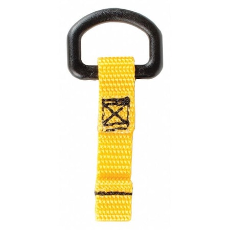 D-Ring Connector, Yellow, Nylon, PK10