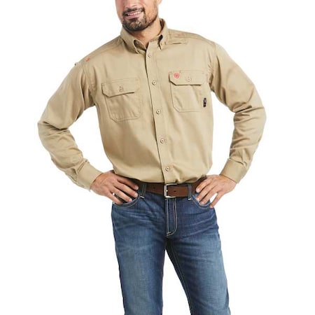 Men's Flame-Resistant Shirt, 8.9 cal/sq cm, L, Cotton