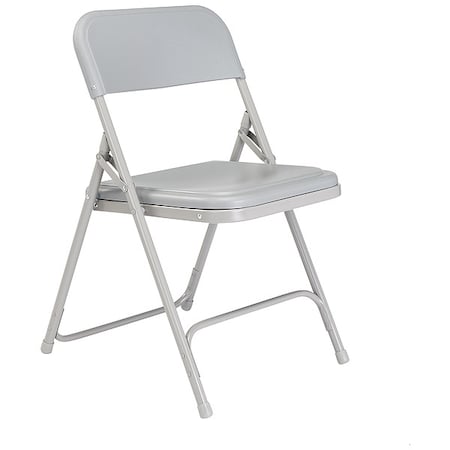 Folding Chair, Plastic, Gray,PK4