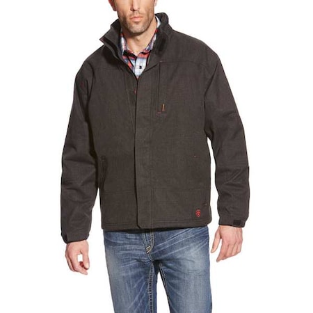 FR Insulated Waterproof Jacket, 52 cal/sq cm, L, 8 oz Zipper Closure