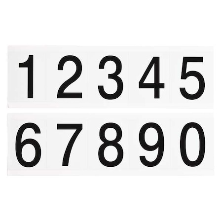 NumberLabelSet,2-1/4inH,1-7/8inW,PK25