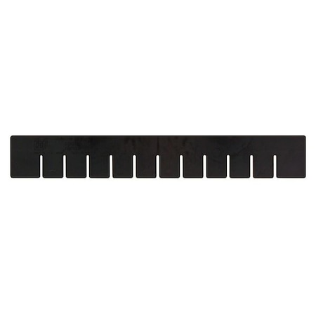 Plastic Divider, Black, 22 1/2 in L, 17 1/2 in H, 6 PK