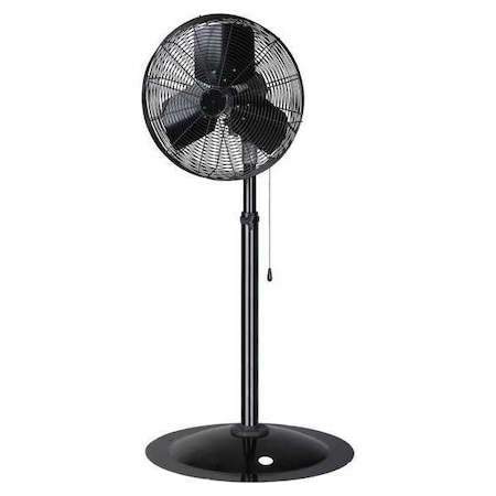 Light Duty Industrial Fan, Pedestal Mount, 20 in Blade Dia, 120V, 5,100/6,200 cfm, Oscillating