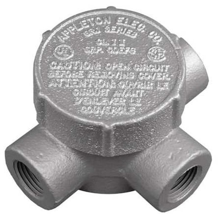 Conduit Outlet Body,Iron,T,3/4 In.
