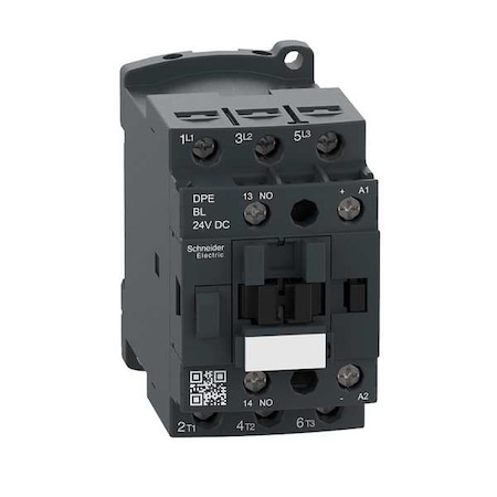 IEC Magnetic Contactor, 1NO, 24V DC, 3 P, Non-Reversing, Screw Clamp