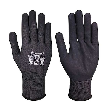 Knit Gloves, Cut Level A4 ,Dipped ,Nitrile ,Sandy ,S 1 PR