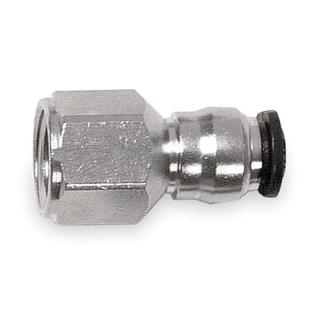 Push to Connect Fitting, Brass, Silver