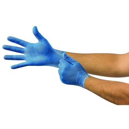 V29, Disposable Gloves, 2.00 to 2.99 mil Palm, Vinyl, Powder-Free, S (7), 100 PK, Blue