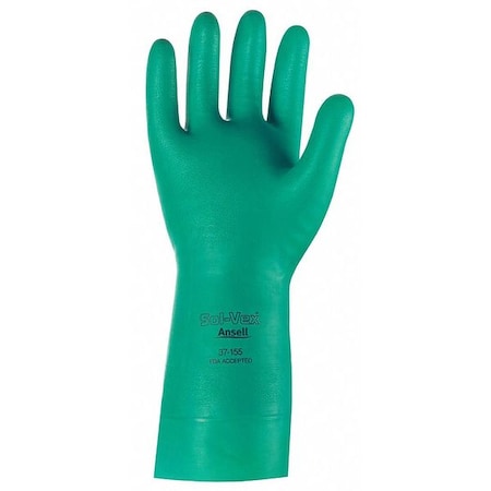 AlphaTec(R) Solvex Chemical Resistant Gloves, Nitrile, 13 in L, 15 mil, Green, 10, 1 PR