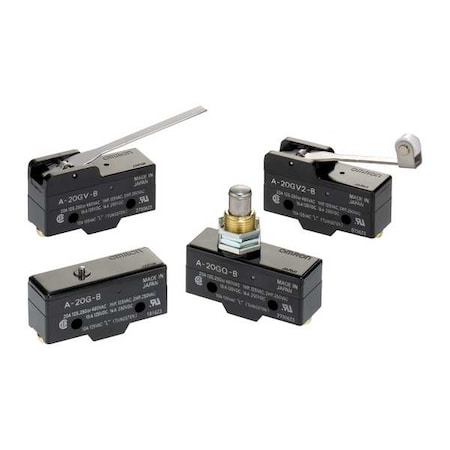 Snap Action Switch, Plunger, Short Spring Actuator, SPDT, 15 A at 250 V AC Contact Rating