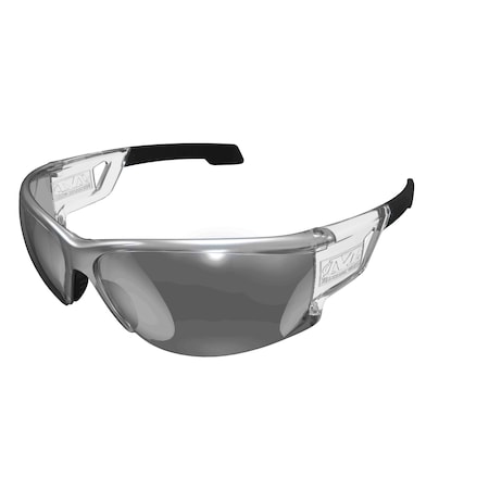 Type-N, Safety Glasses, Anti-Fog & Anti-Scratch, Smoke Lens, Silver Frame, Full-Frame