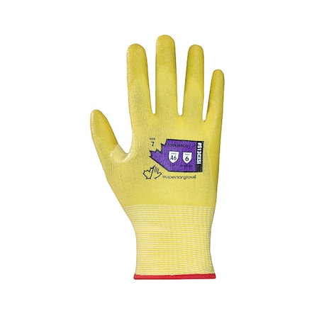 Work Gloves, Cut Level A6 ,Dipped ,Silicone ,Texture ,3XL 1 PR