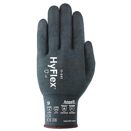 Cut Resistant Gloves, Cut Level A4 ,Foam Nitrile ,Palm Coated ,9 1 PR