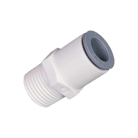 Fractional Plastic Push-to-Connect Fitting, Polymer, White