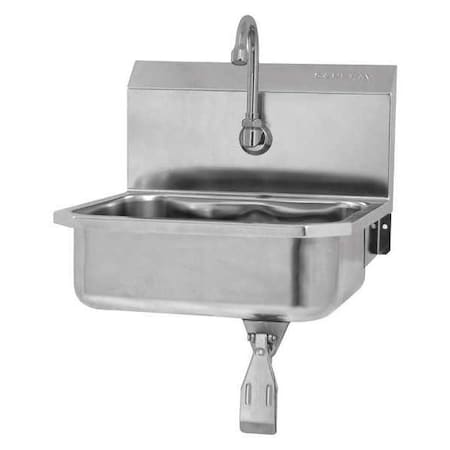 Hand Sink,16 in. L,Single Knee Pedal
