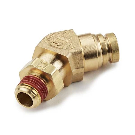 Brass DOT Push-to-Connect Fitting, Brass, Silver