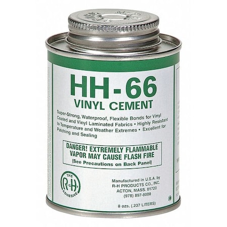 Vinyl Cement, Clear, 8 oz, For Use With PIG PTY Series