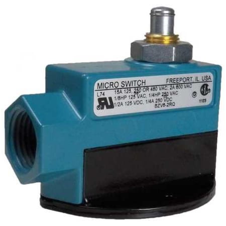 Limit Switch, Plunger, 1NC/1NO, 15A at 600V AC, Actuator Location: Top