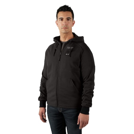 Men's Heated Hoodie Kit, Milwaukee M12(TM), 3 Settings, Up to 8 hrs Time, Zipper Closure, Black
