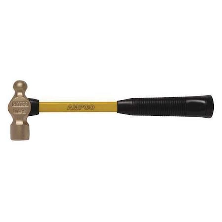 12 oz. Nonmagnetic Ball Peen Hammer, 14" Fiberglass Handle