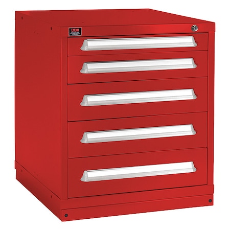 ModDrwrCab,59.25"x30"x28",Red,5Drwr