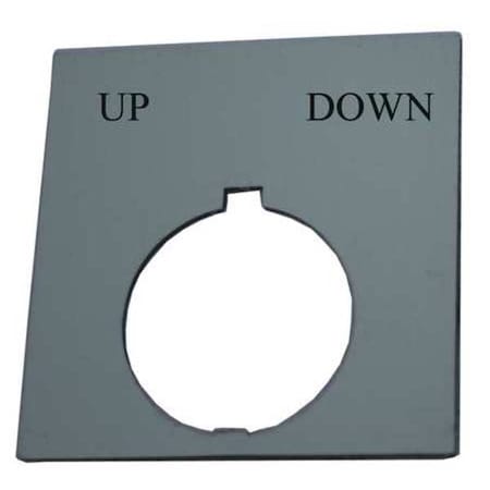 Legend Plate,Square,Up Down,Black