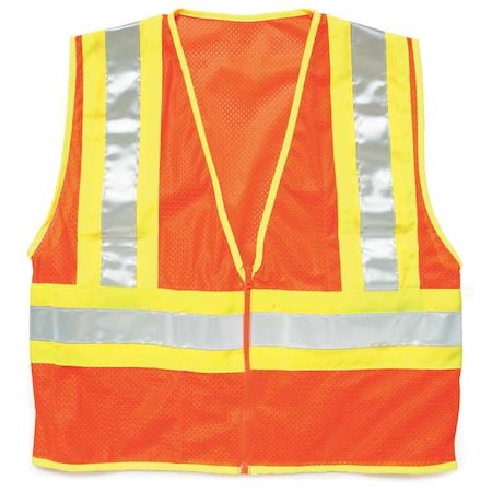 2XL Class 2 High Visibility Vest, Orange