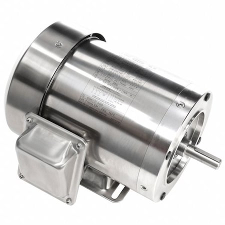 Three-Phase Washdown Motor, 1 hp HP, 56HC Frame, 230/460V AC Voltage, 3,450 RPM Nameplate RPM