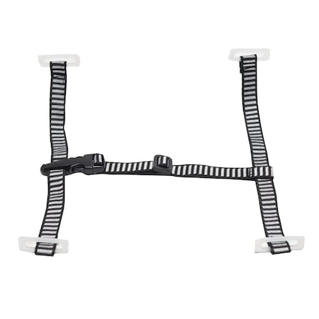 Chinstrap, 4-pt, 3/4" polyester webbing, attaches to suspension, 10 PK