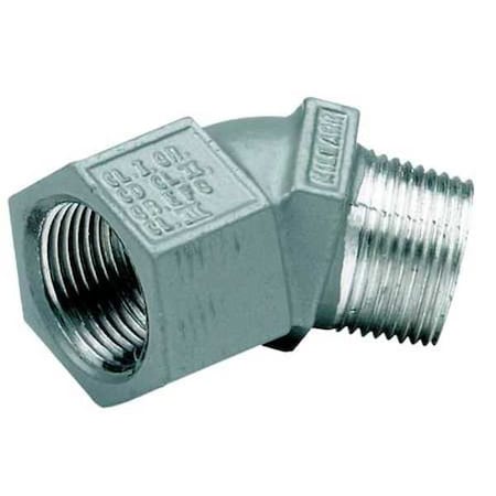 IMC 45 Deg Elbow, 1/2 in, Threaded, Aluminum, Powder Coated, Gray