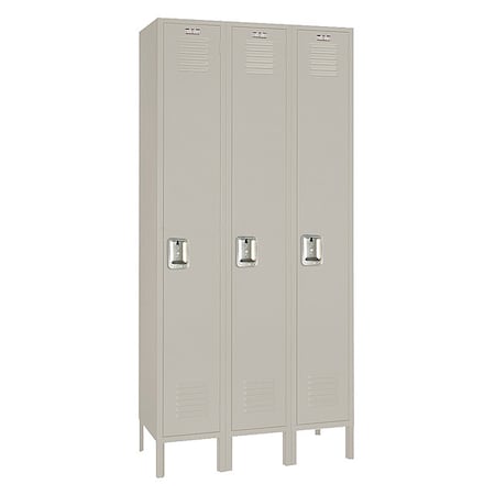 Wardrobe Locker, 36 in W, 18 in D, 66 in H, (1) Tier, (3) Wide