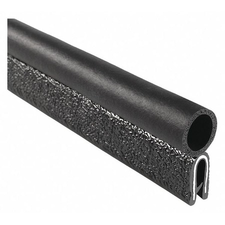 Trim Seal, EPDM, 25 ft Length, 7/16 in Overall Width, Style: Trim with a Side Bulb