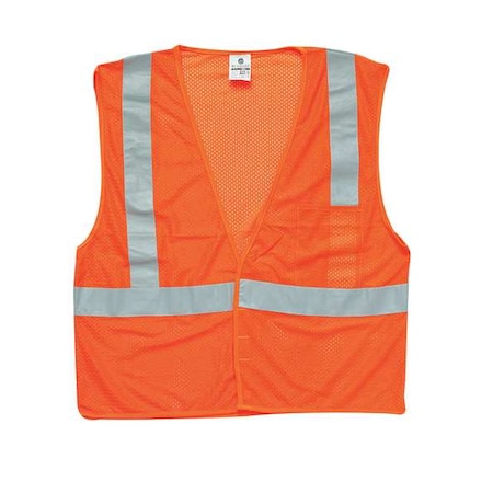 2XL Class 2 High Visibility Vest, Orange