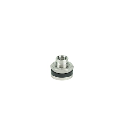 Bulkhead Tank Fitting,EPDM,1 3/8"L,SS